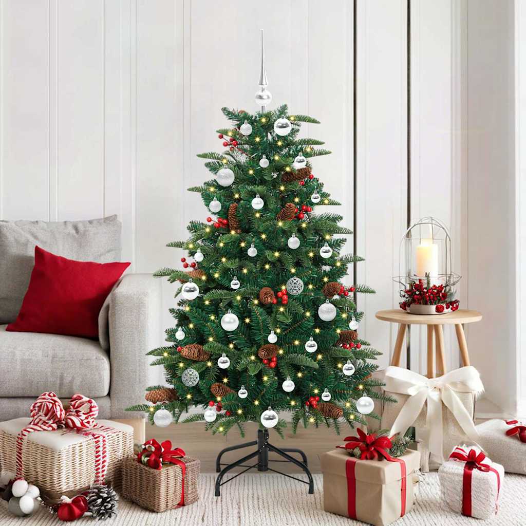 Künstlicher Weihnachtsbaum Klappbar Mit Zapfen & Beeren