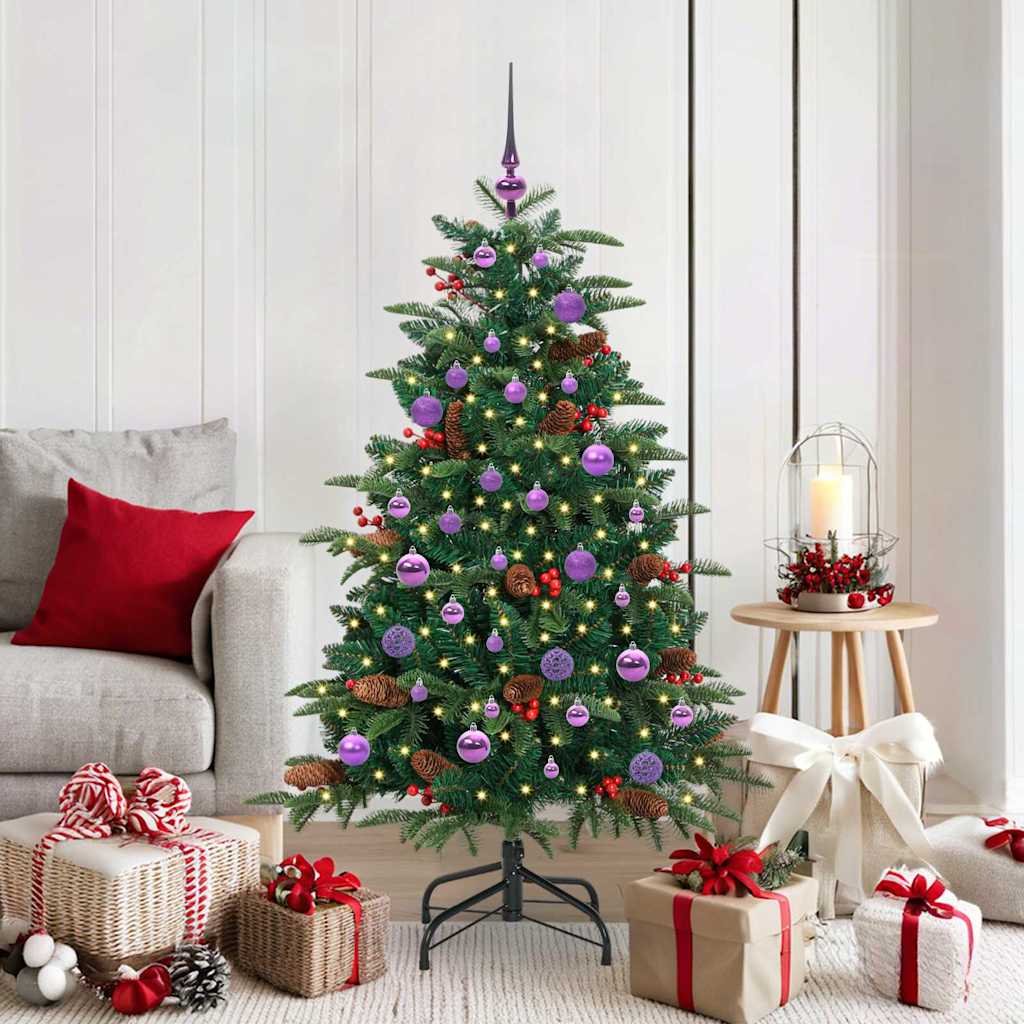 Künstlicher Weihnachtsbaum Klappbar Mit Zapfen & Beeren