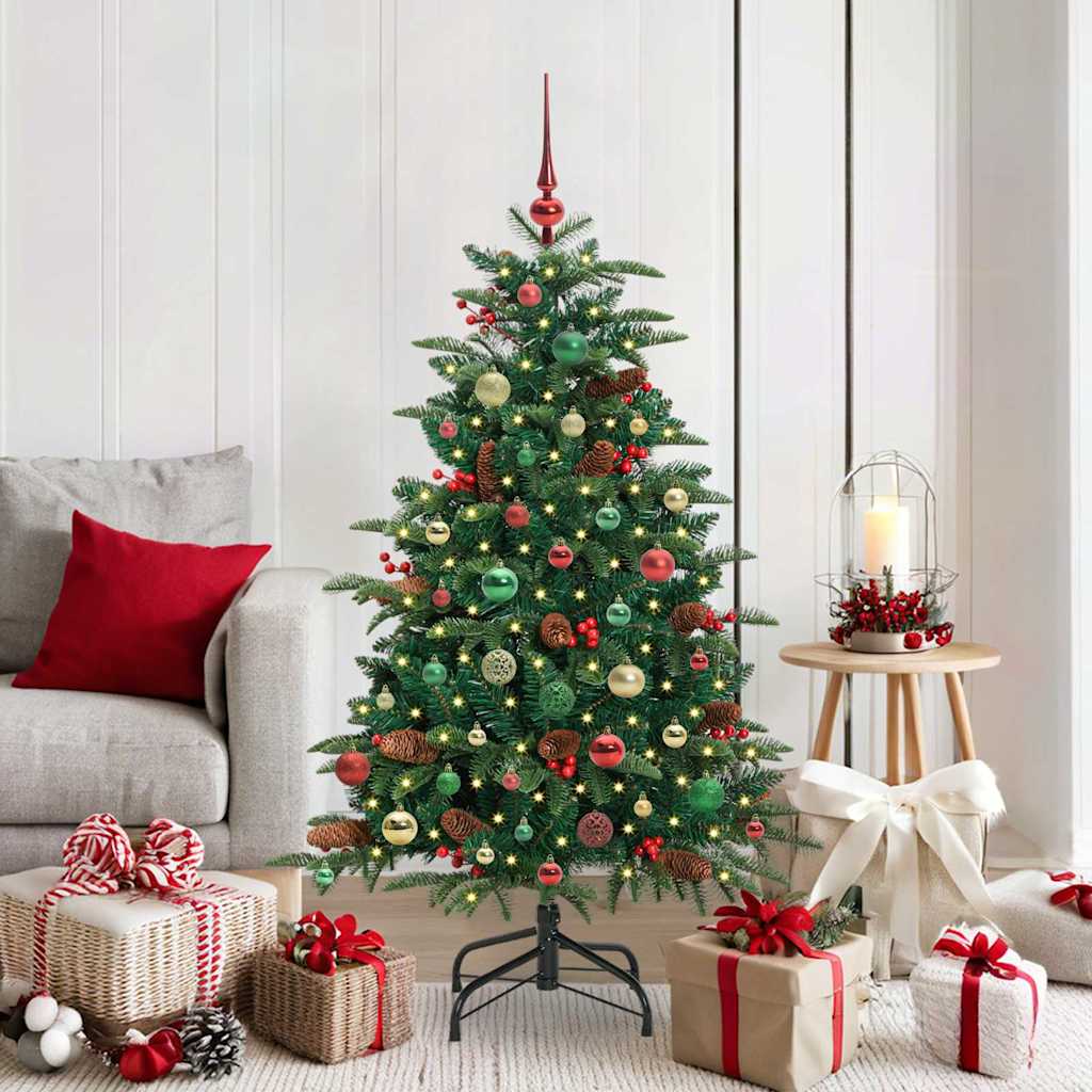 Künstlicher Weihnachtsbaum Klappbar Mit Zapfen & Beeren