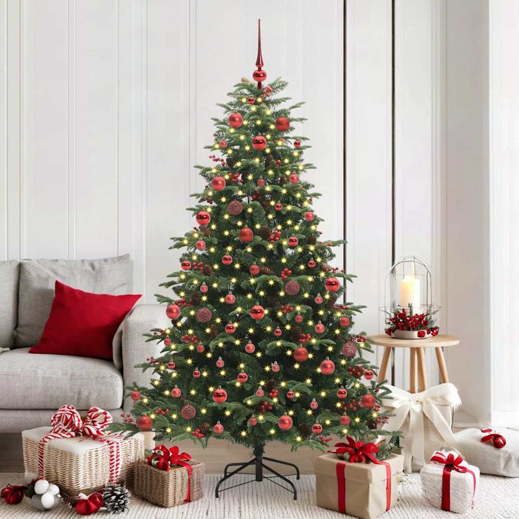 Künstlicher Weihnachtsbaum Klappbar Mit Zapfen & Beeren