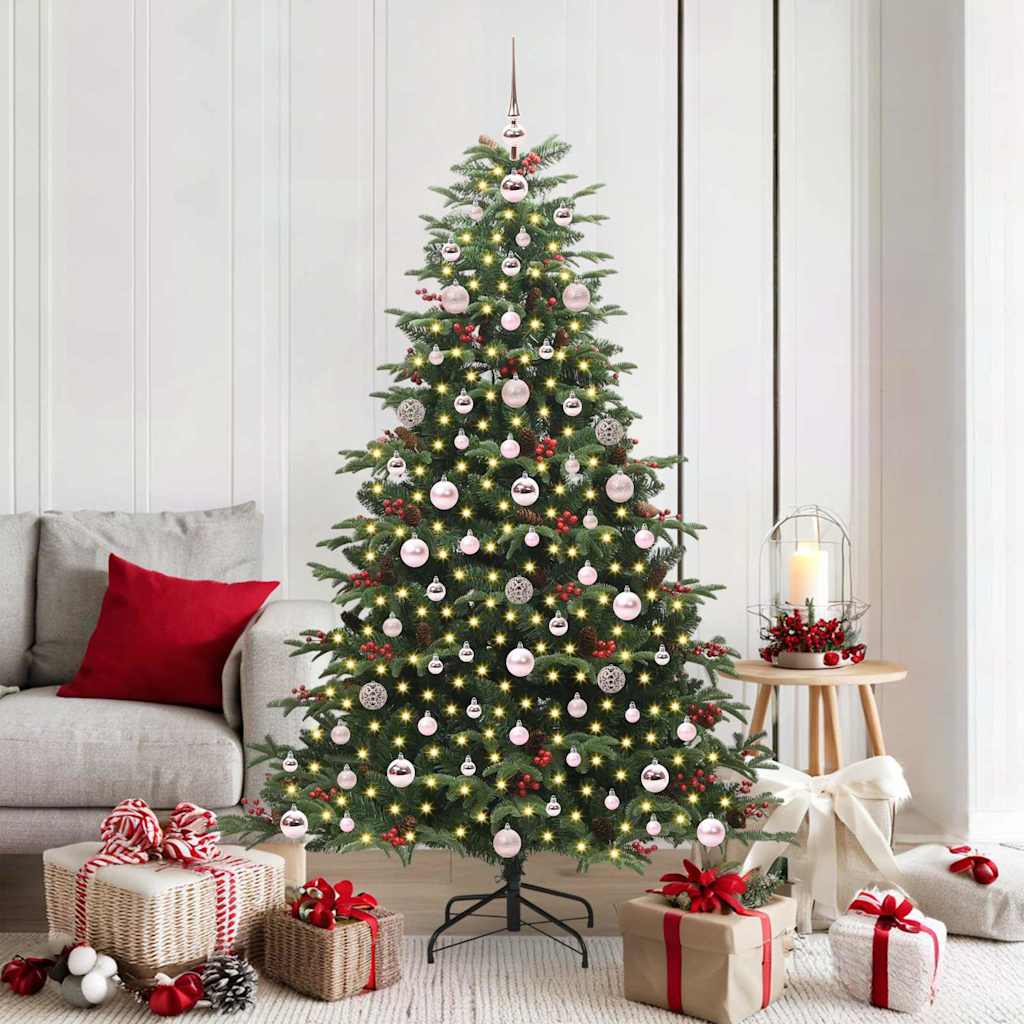 Künstlicher Weihnachtsbaum Klappbar Mit Zapfen & Beeren