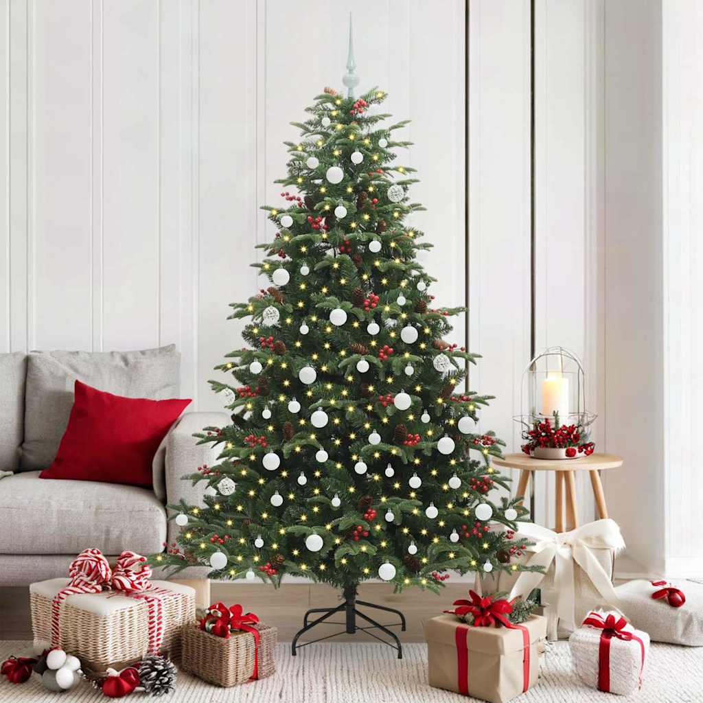 Künstlicher Weihnachtsbaum Klappbar Mit Zapfen & Beeren