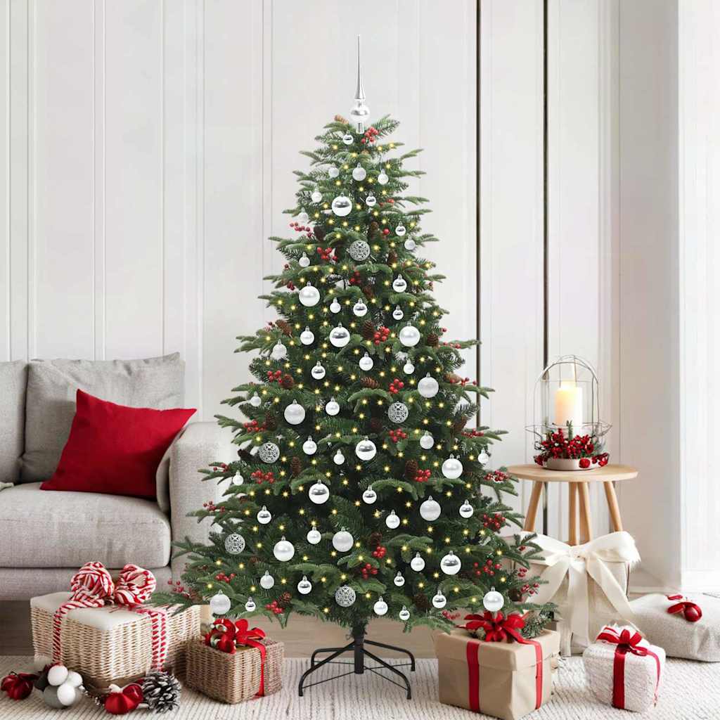 Künstlicher Weihnachtsbaum Klappbar Mit Zapfen & Beeren