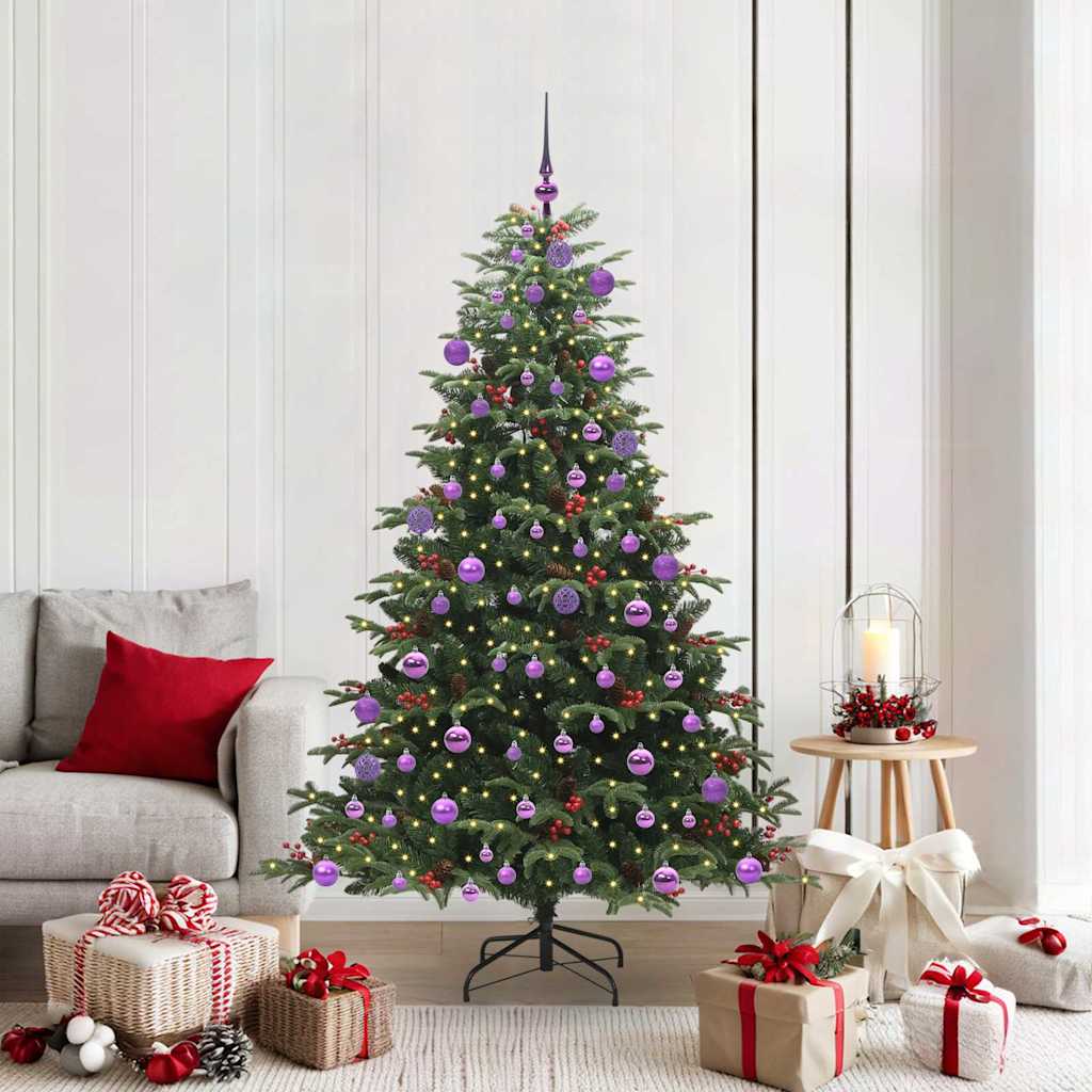 Künstlicher Weihnachtsbaum Klappbar Mit Zapfen & Beeren
