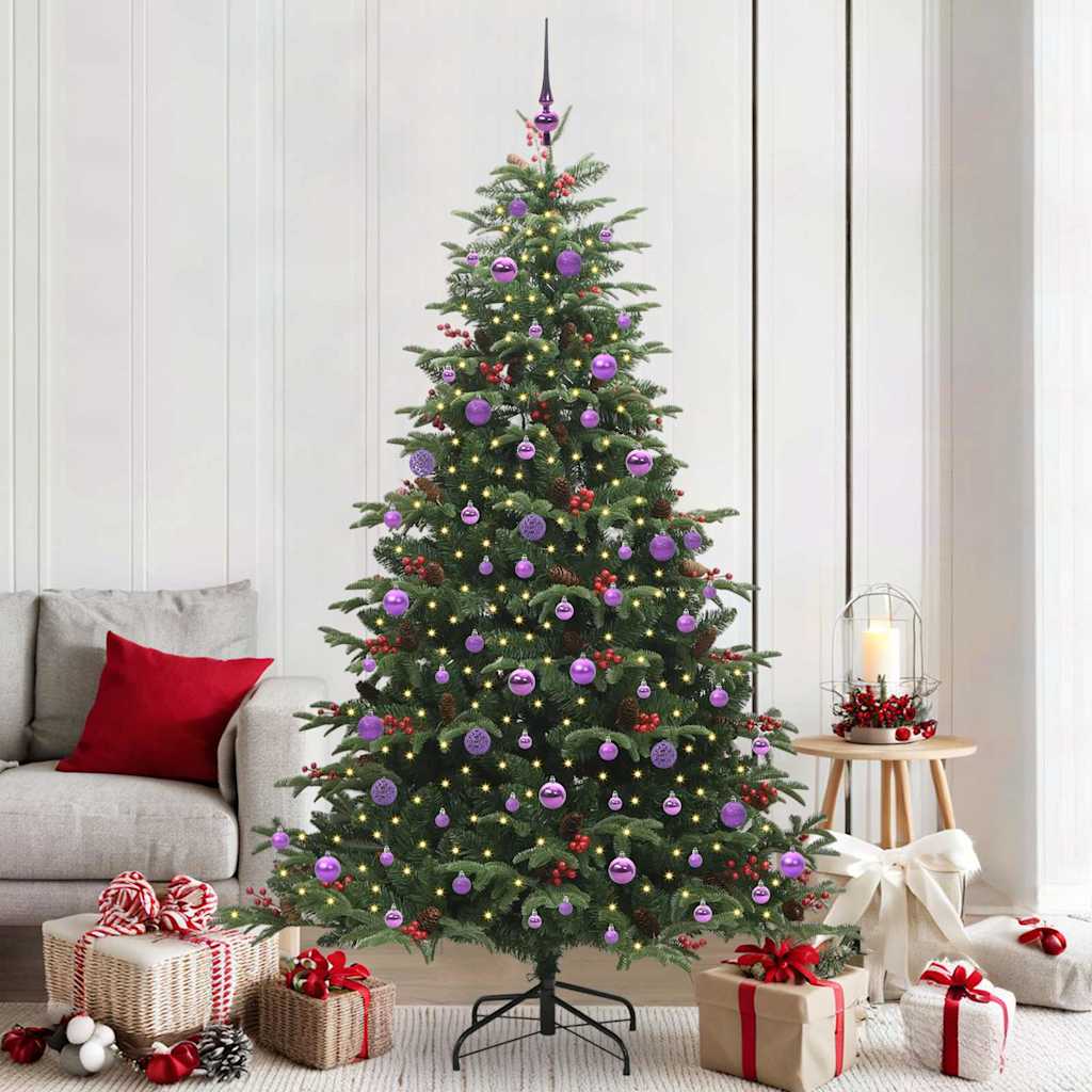 Künstlicher Weihnachtsbaum Klappbar Mit Zapfen & Beeren