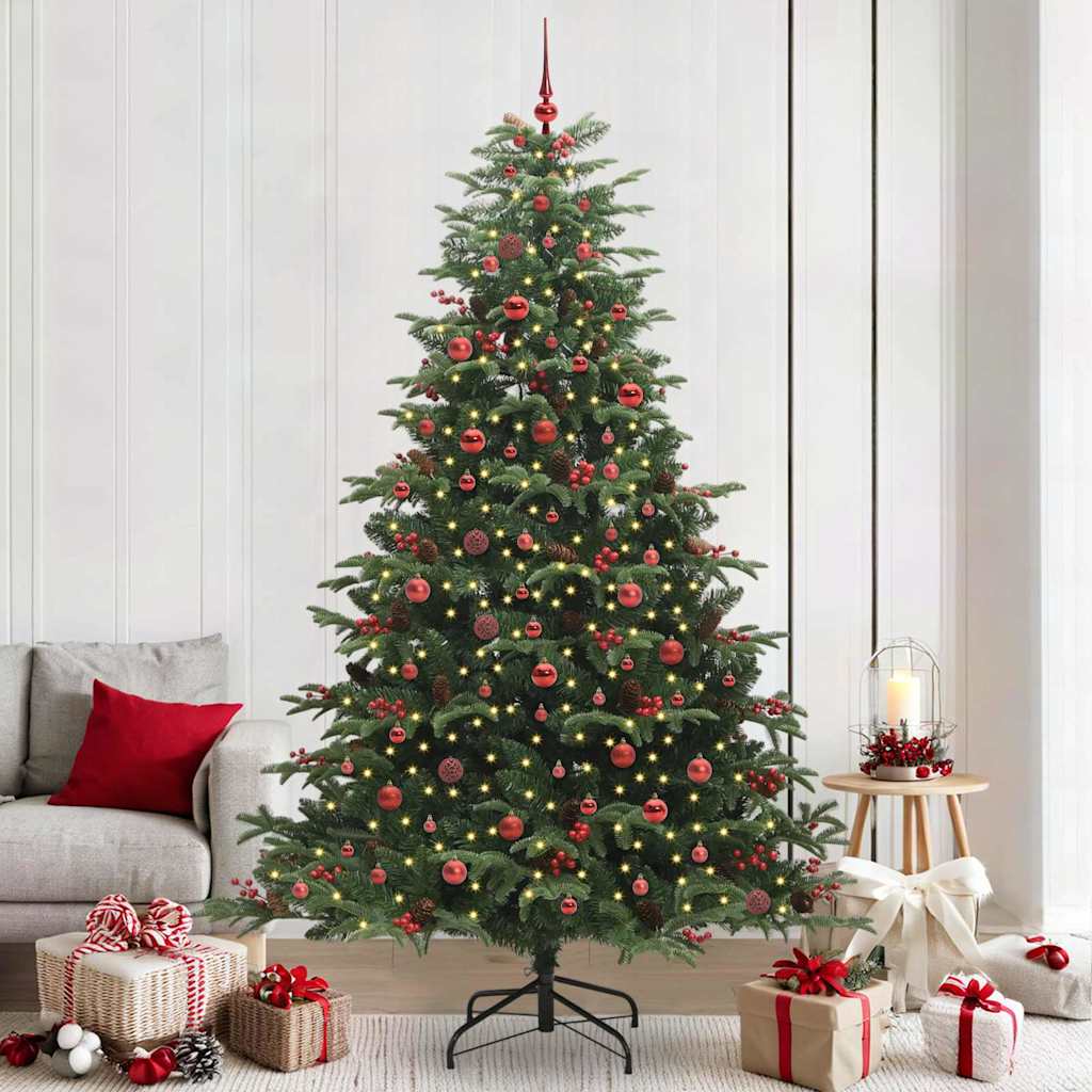 Künstlicher Weihnachtsbaum Klappbar Mit Zapfen & Beeren