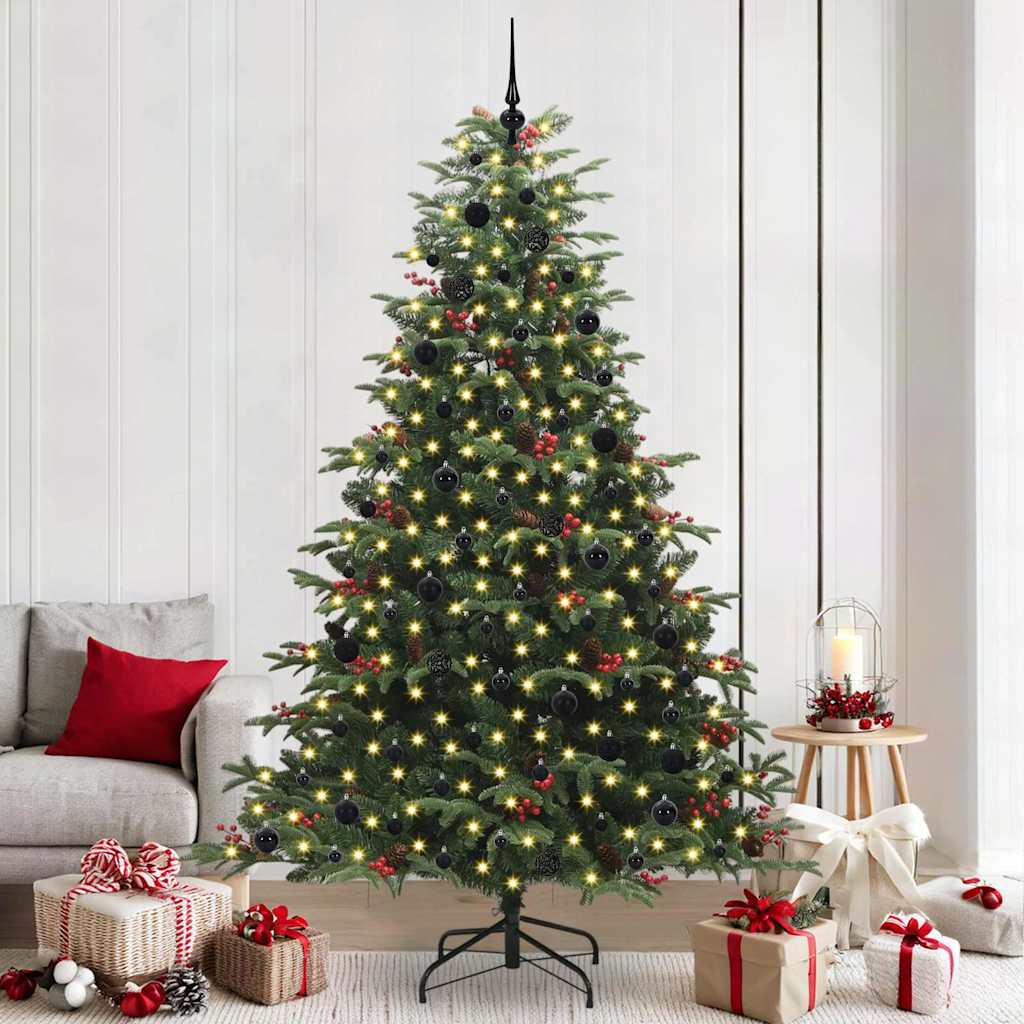 Künstlicher Weihnachtsbaum Klappbar Mit Zapfen & Beeren