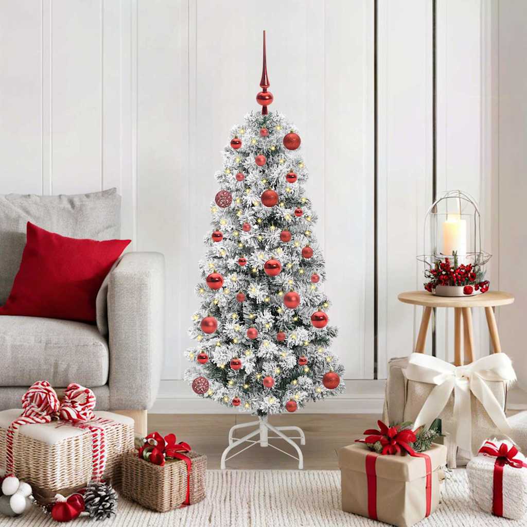 Künstlicher Weihnachtsbaum Klappbar Beschneit