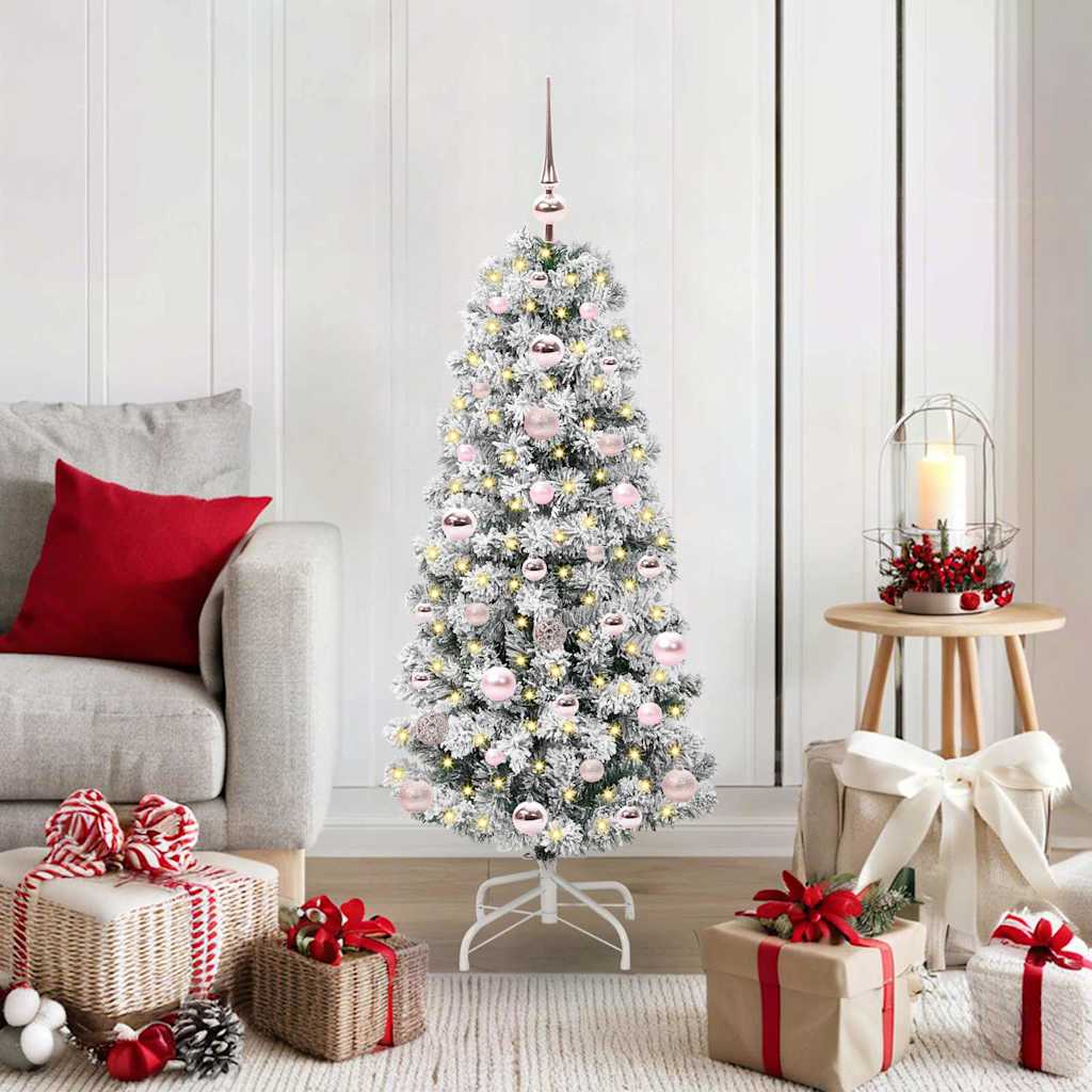 Künstlicher Weihnachtsbaum Klappbar Beschneit