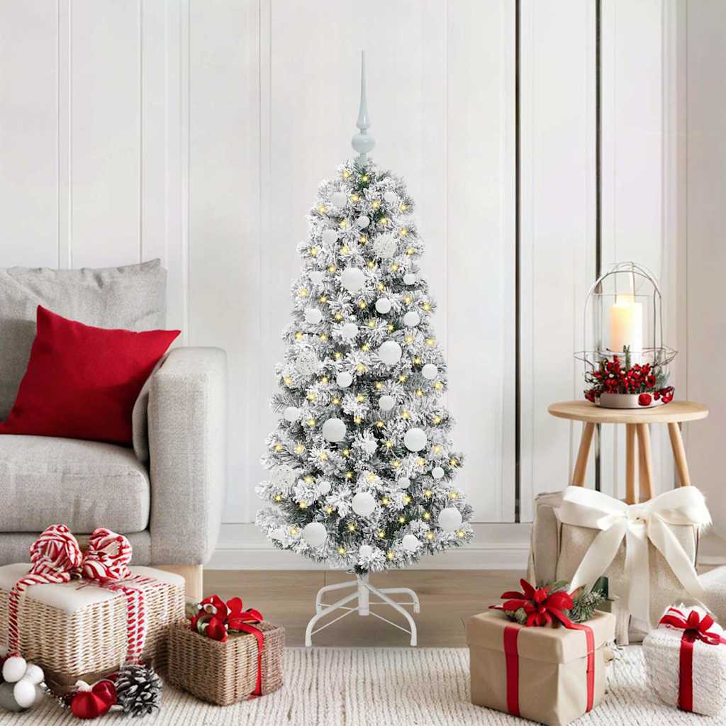 Künstlicher Weihnachtsbaum Klappbar Beschneit