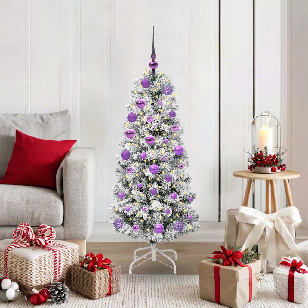 Künstlicher Weihnachtsbaum Klappbar Beschneit