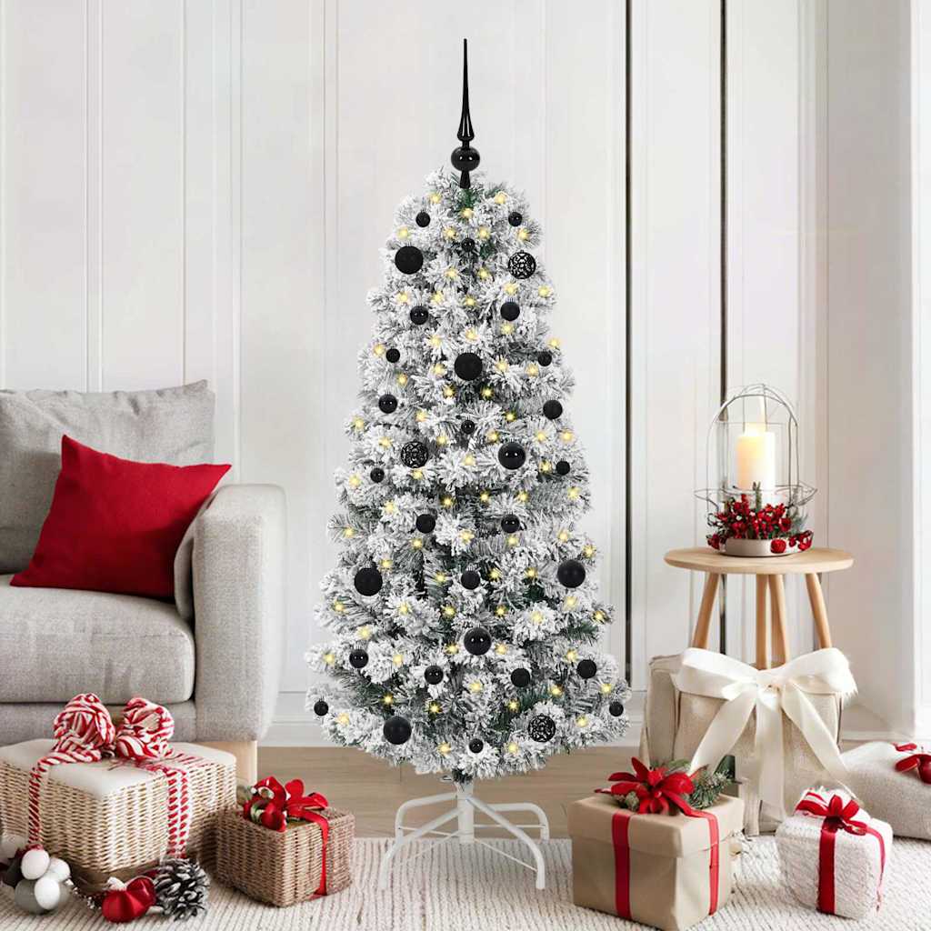 Künstlicher Weihnachtsbaum Klappbar Beschneit