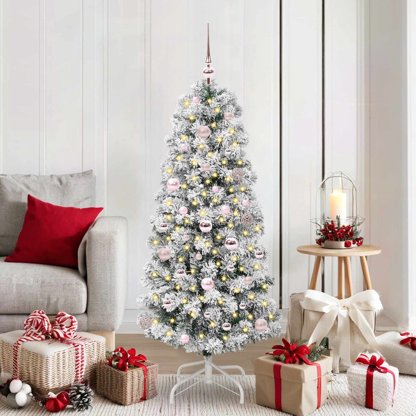 Künstlicher Weihnachtsbaum Klappbar Beschneit