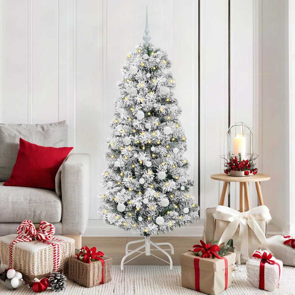 Künstlicher Weihnachtsbaum Klappbar Beschneit