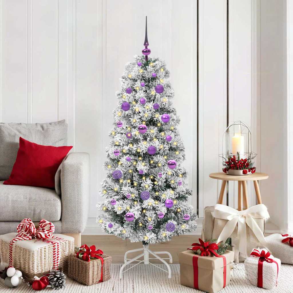 Künstlicher Weihnachtsbaum Klappbar Beschneit