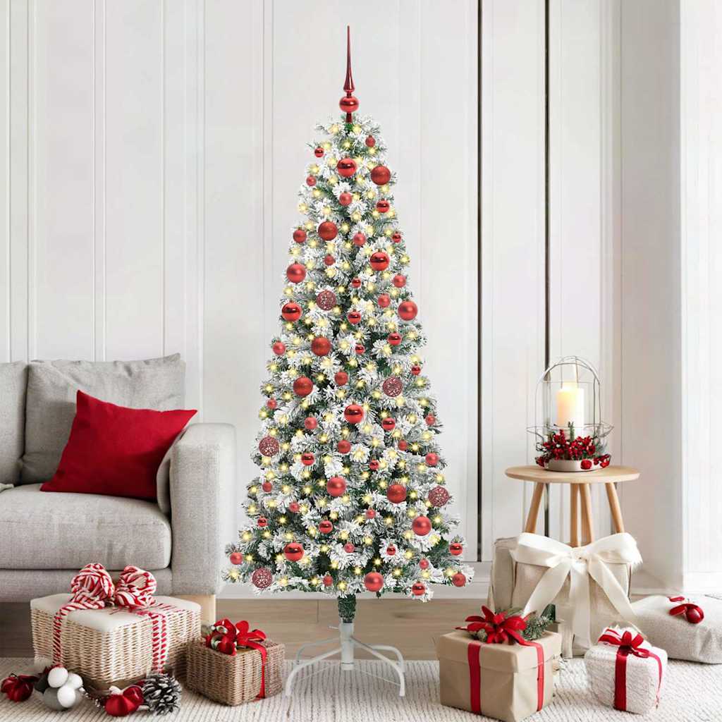 Künstlicher Weihnachtsbaum Klappbar Beschneit