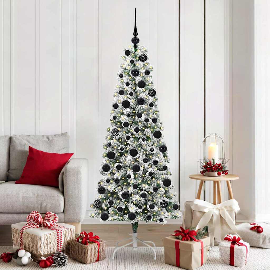 Künstlicher Weihnachtsbaum Klappbar Beschneit