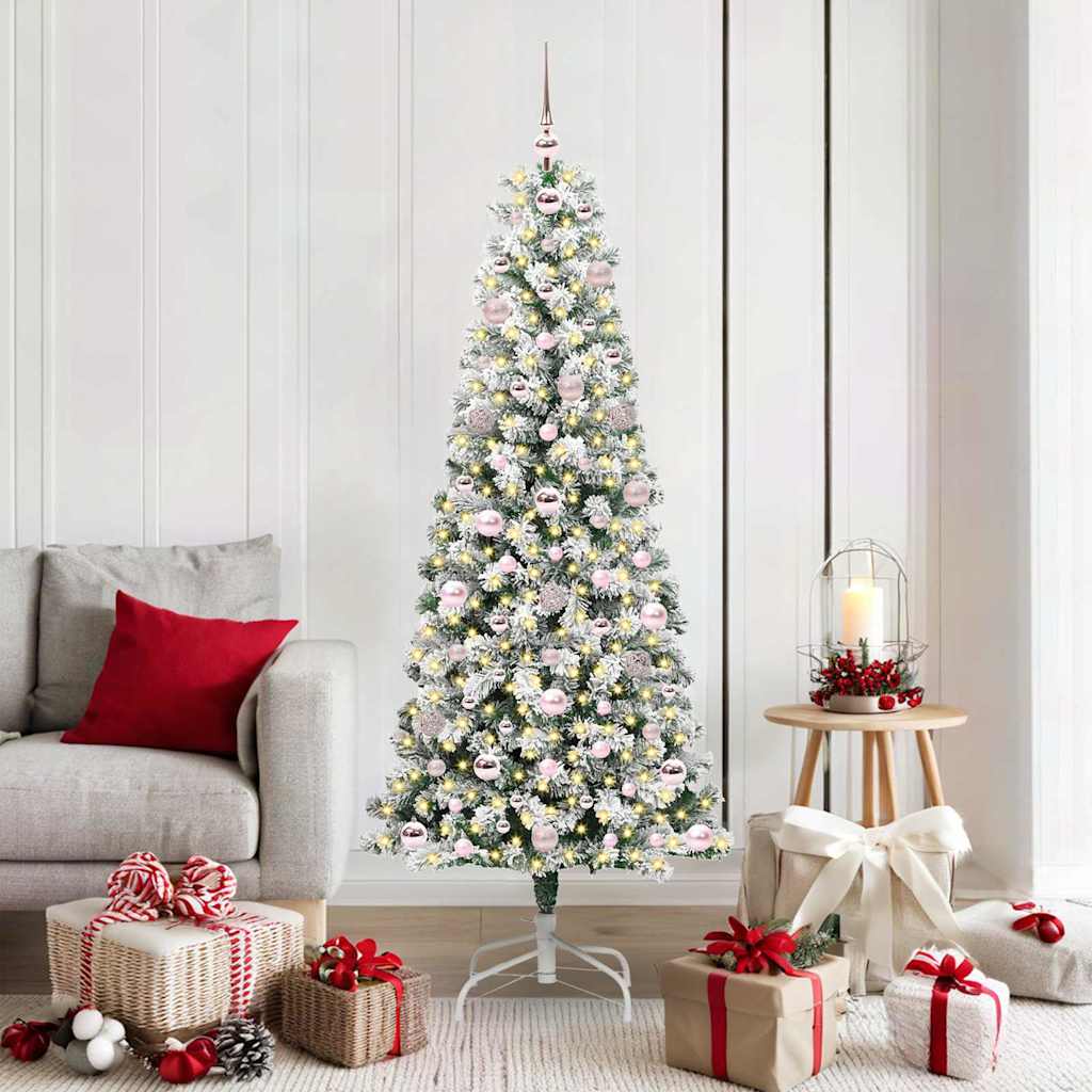 Künstlicher Weihnachtsbaum Klappbar Beschneit