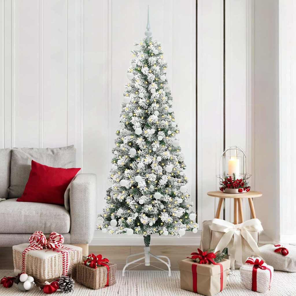 Künstlicher Weihnachtsbaum Klappbar Beschneit