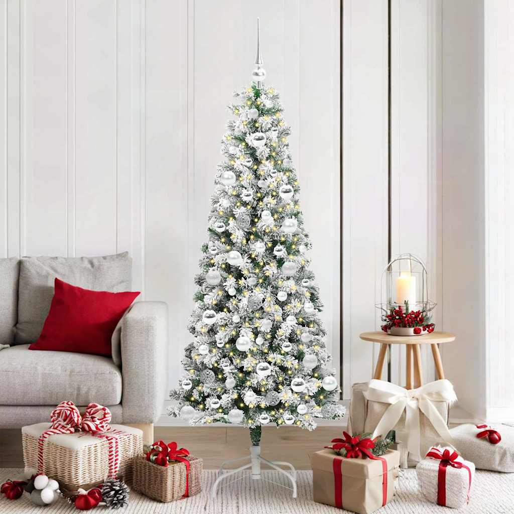 Künstlicher Weihnachtsbaum Klappbar Beschneit