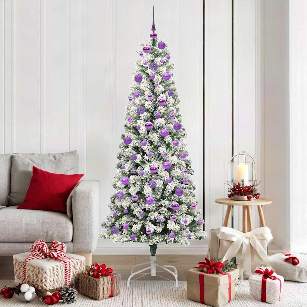 Künstlicher Weihnachtsbaum Klappbar Beschneit