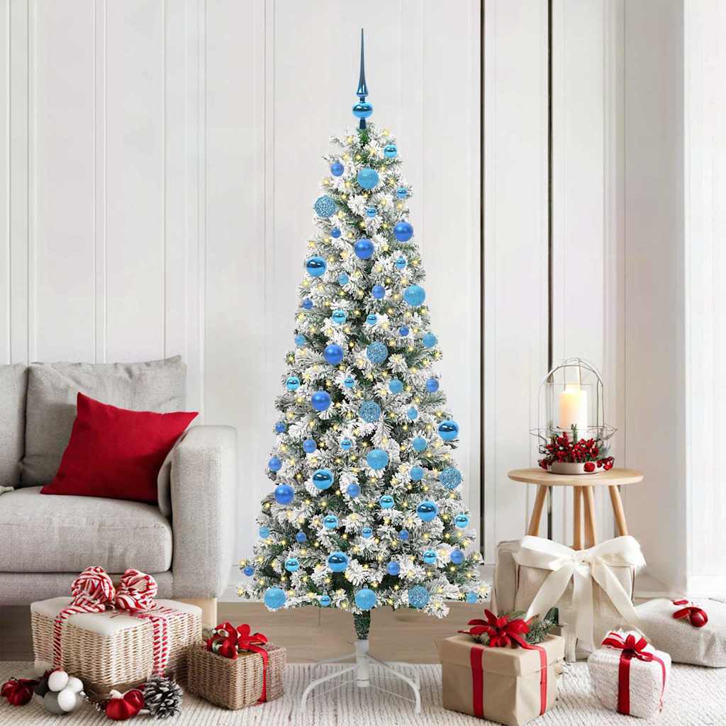 Künstlicher Weihnachtsbaum Klappbar Beschneit