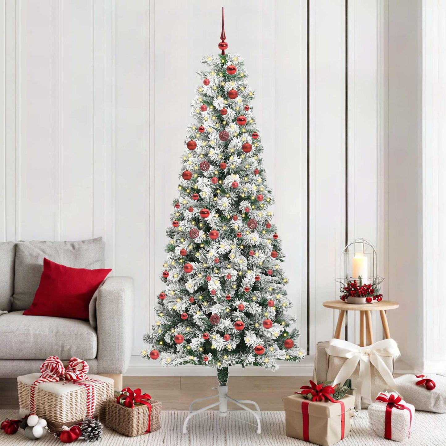 Künstlicher Weihnachtsbaum Klappbar Beschneit