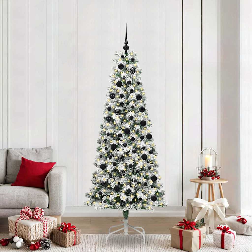 Künstlicher Weihnachtsbaum Klappbar Beschneit