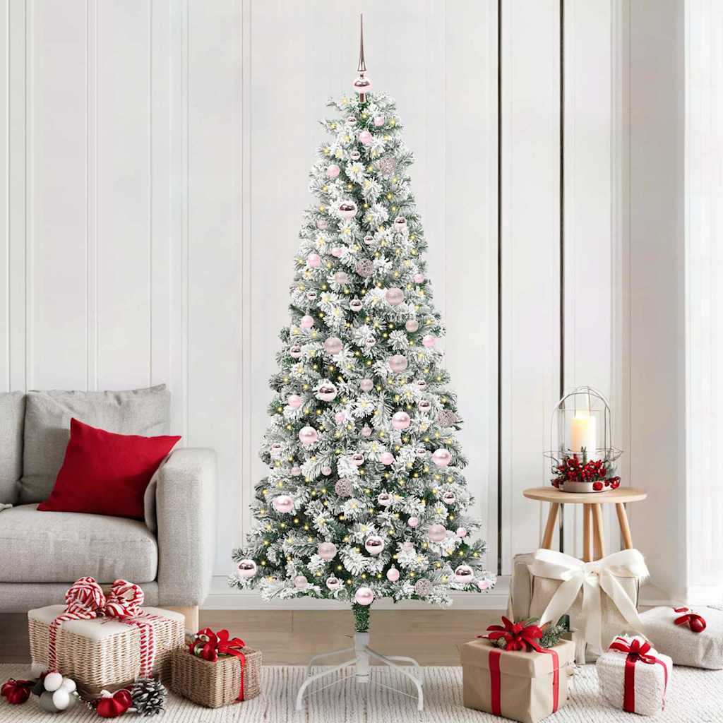 Künstlicher Weihnachtsbaum Klappbar Beschneit
