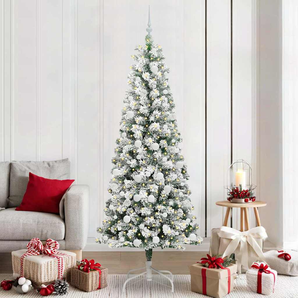Künstlicher Weihnachtsbaum Klappbar Beschneit