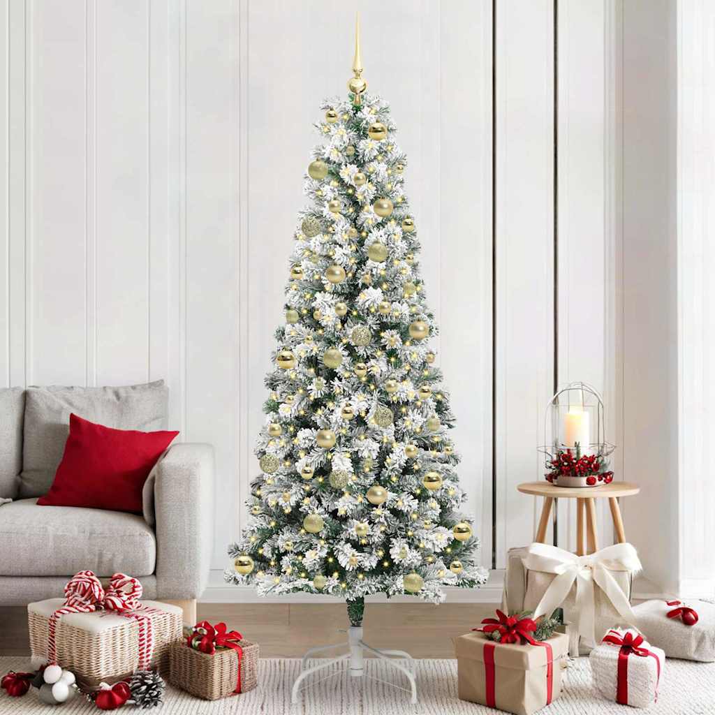 Künstlicher Weihnachtsbaum Klappbar Beschneit