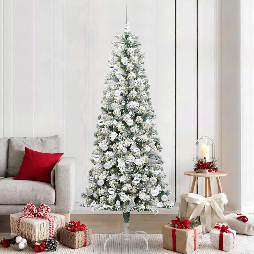 Künstlicher Weihnachtsbaum Klappbar Beschneit