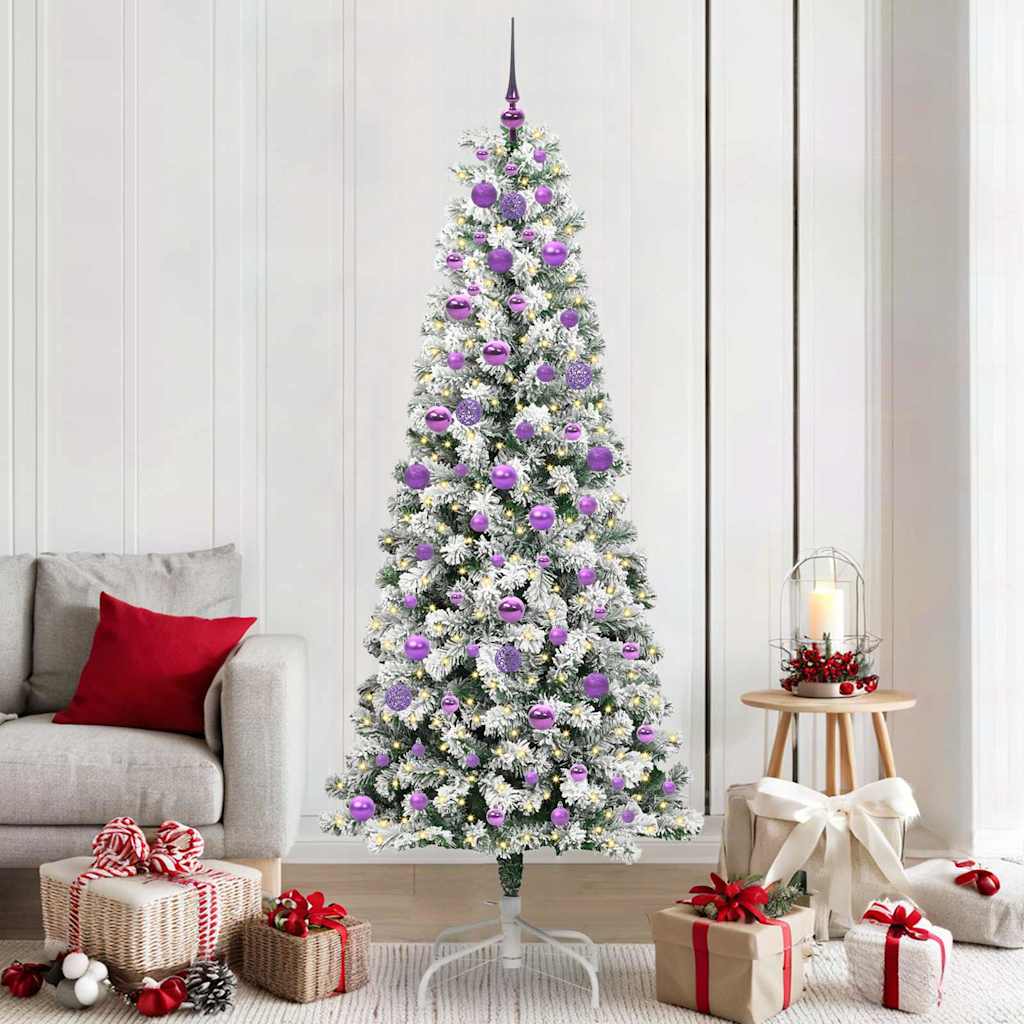 Künstlicher Weihnachtsbaum Klappbar Beschneit