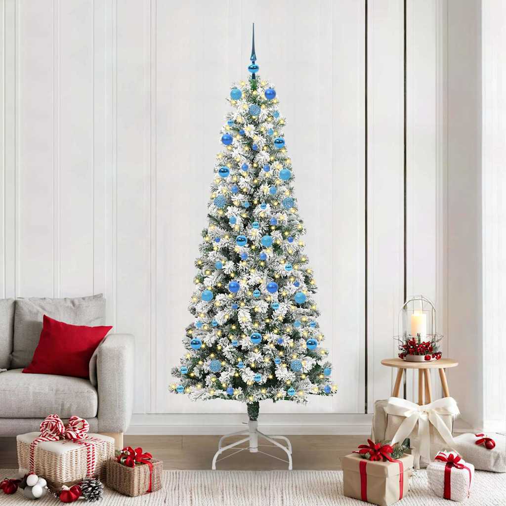 Künstlicher Weihnachtsbaum Klappbar Beschneit