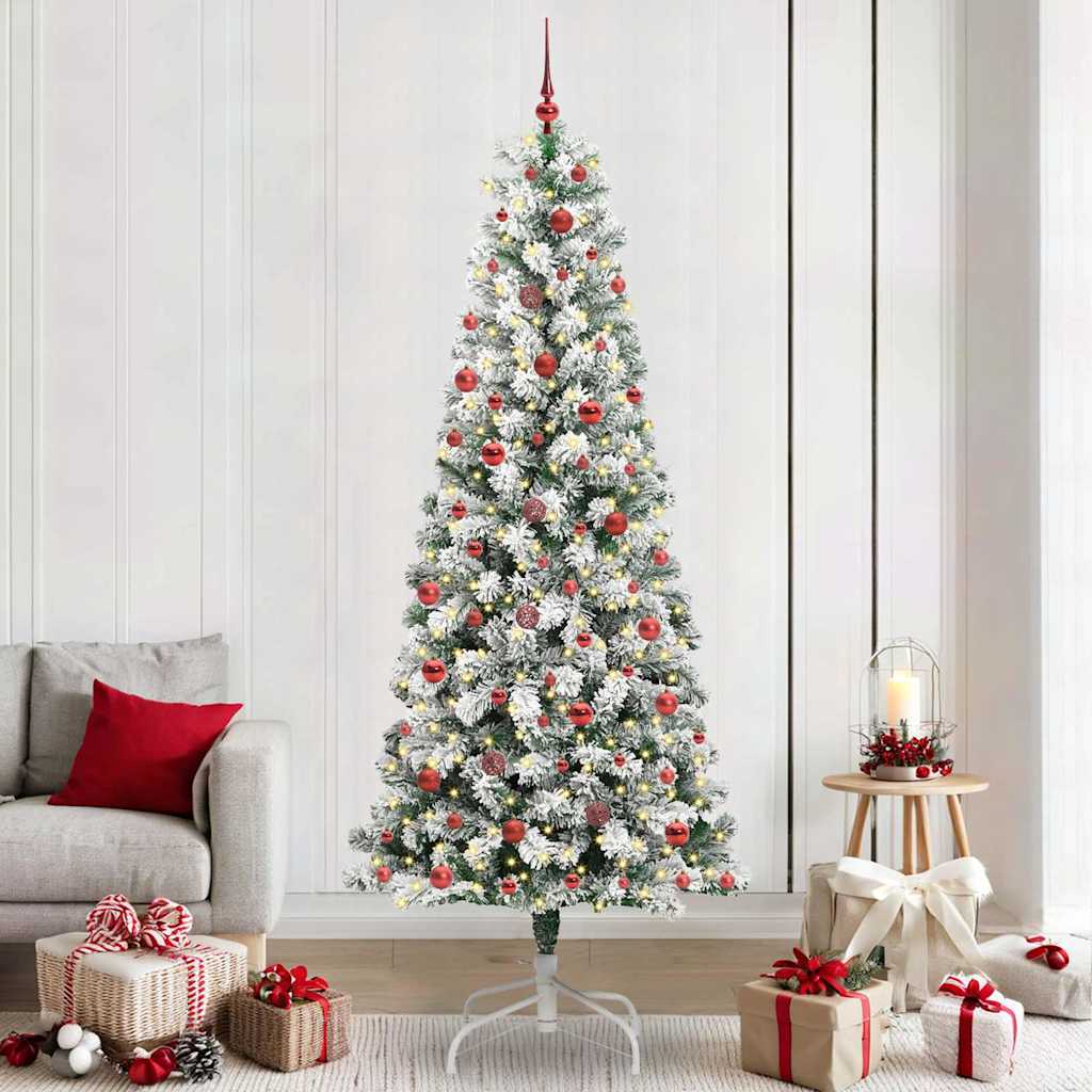 Künstlicher Weihnachtsbaum Klappbar Beschneit