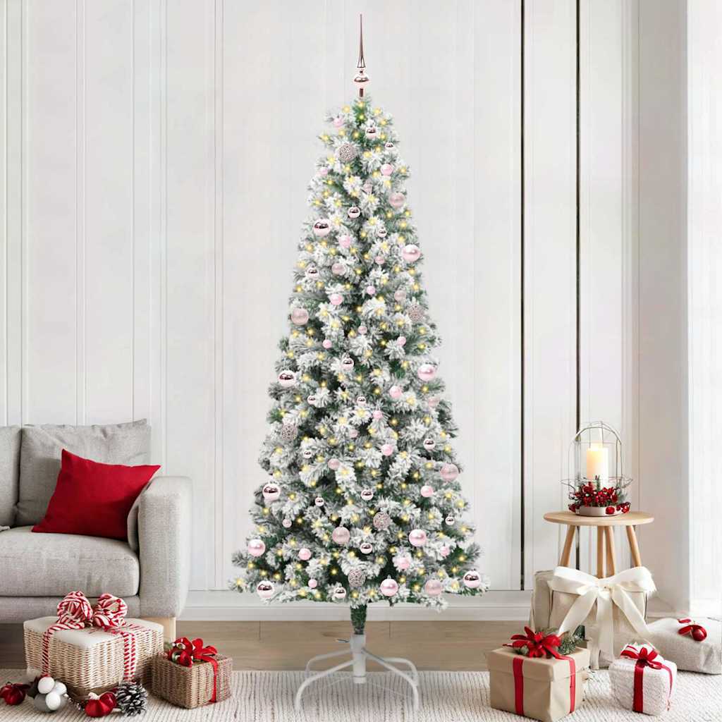 Künstlicher Weihnachtsbaum Klappbar Beschneit