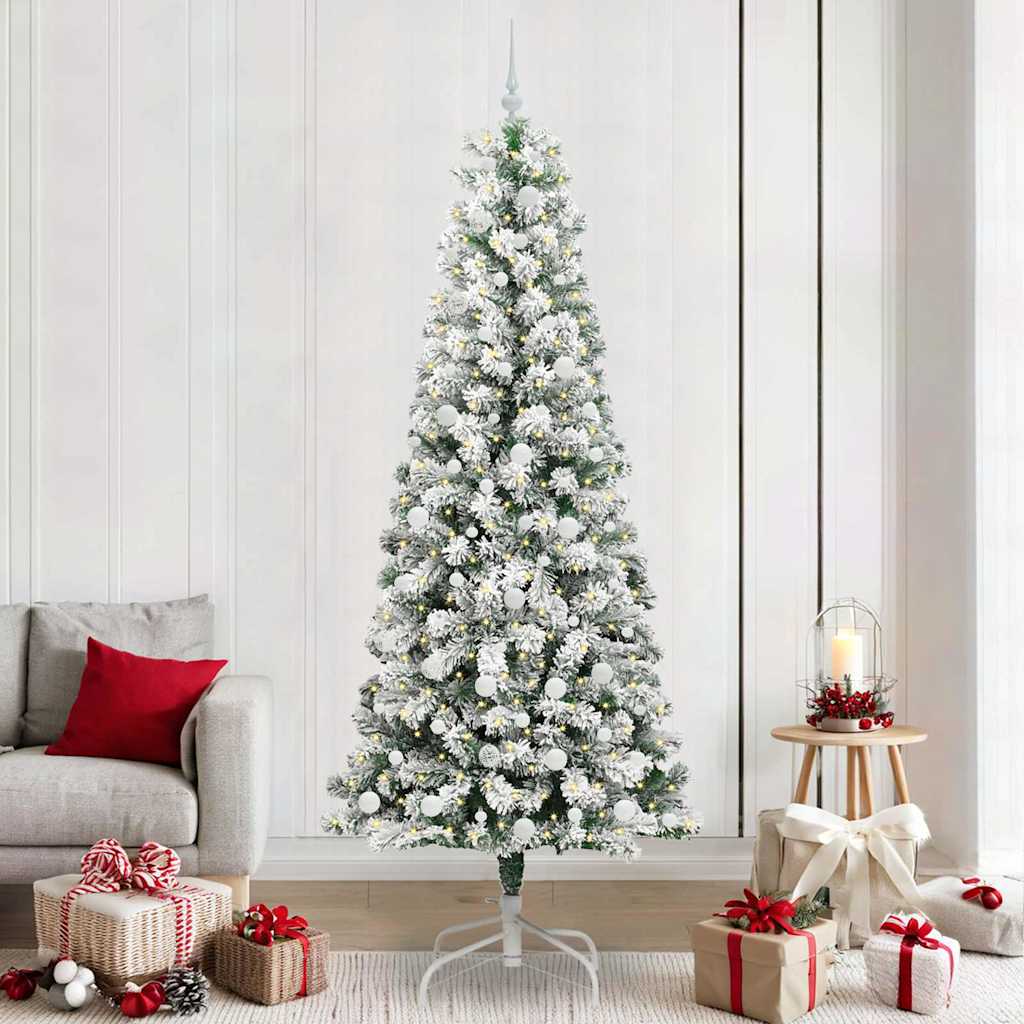 Künstlicher Weihnachtsbaum Klappbar Beschneit