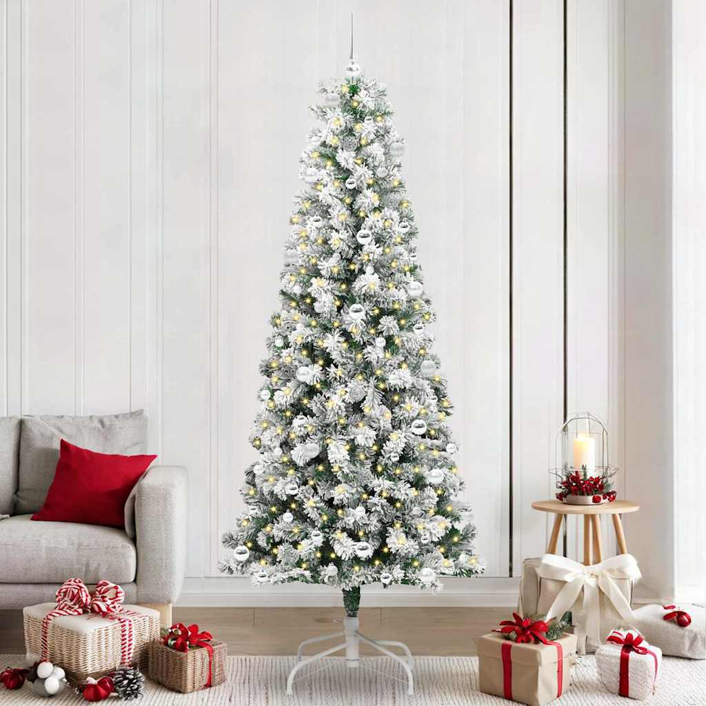 Künstlicher Weihnachtsbaum Klappbar Beschneit
