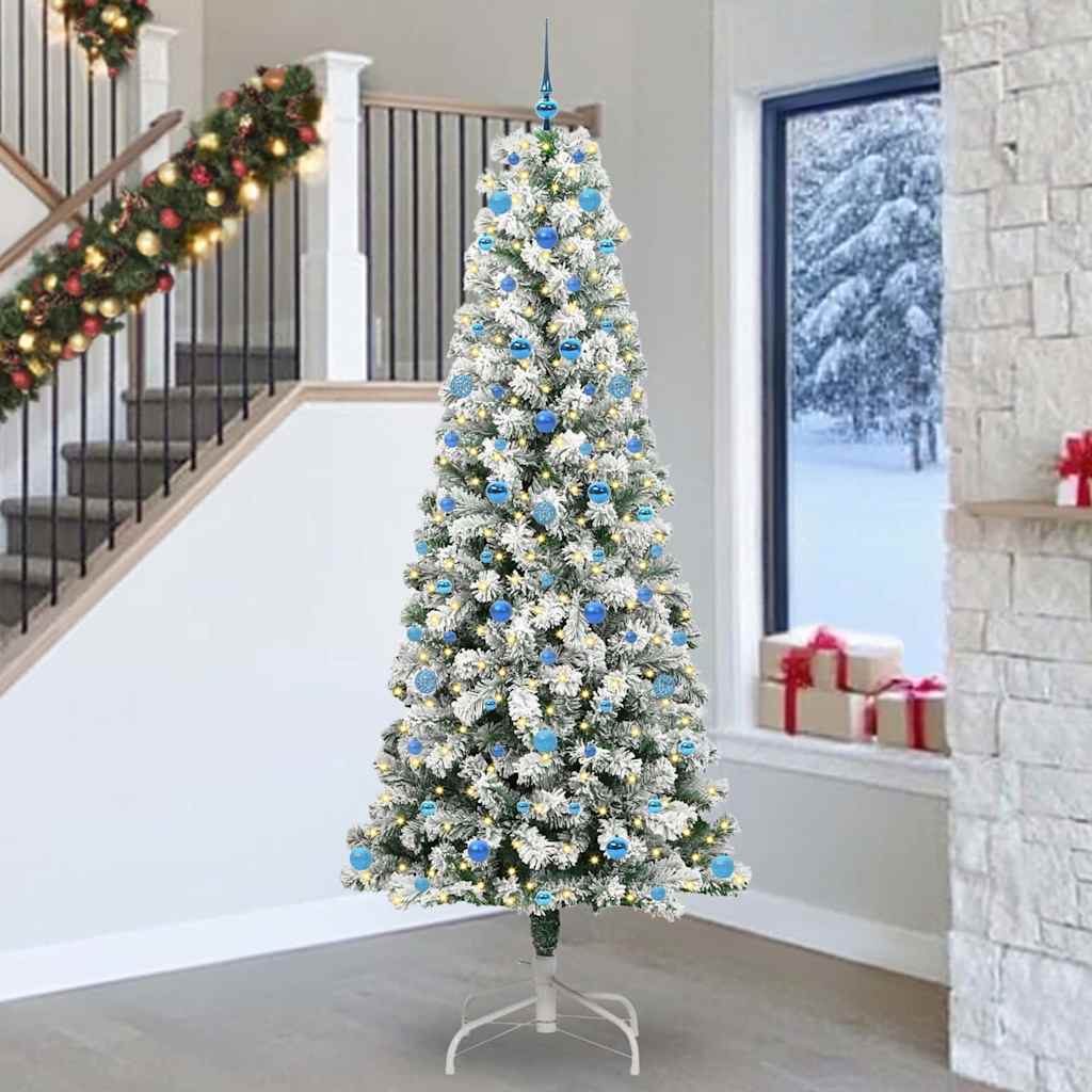 Künstlicher Weihnachtsbaum Klappbar Beschneit