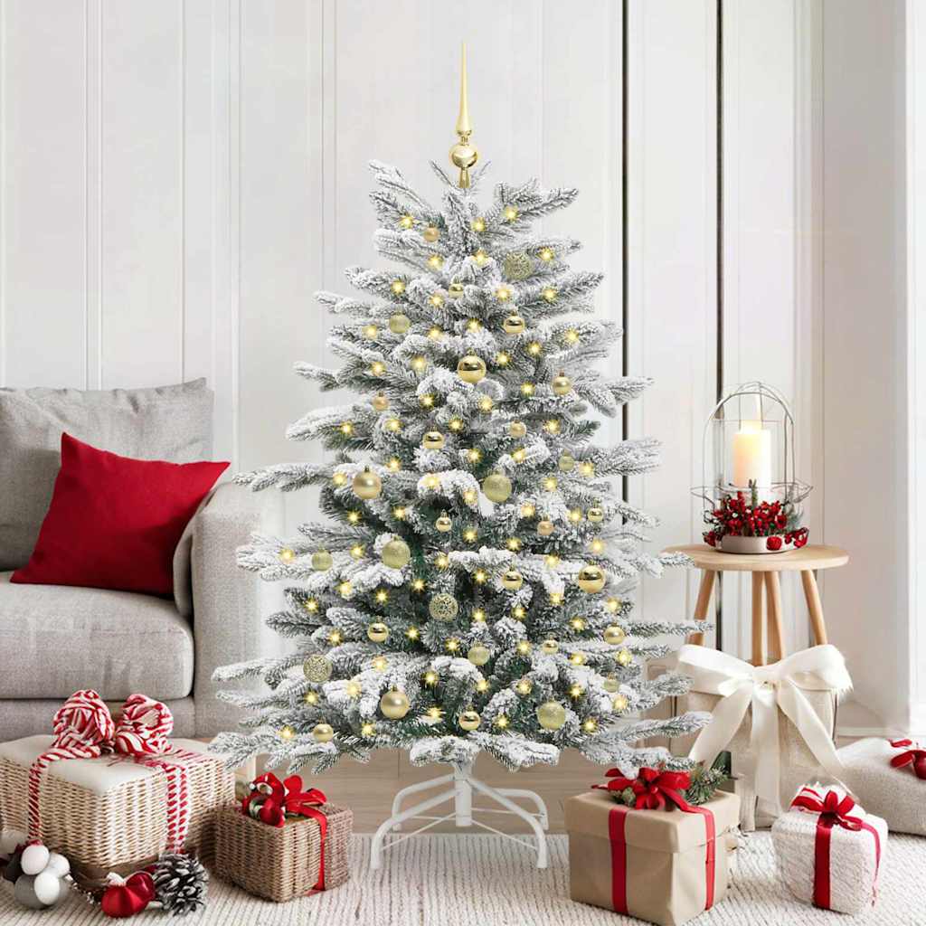 Künstlicher Weihnachtsbaum Klappbar Beschneit