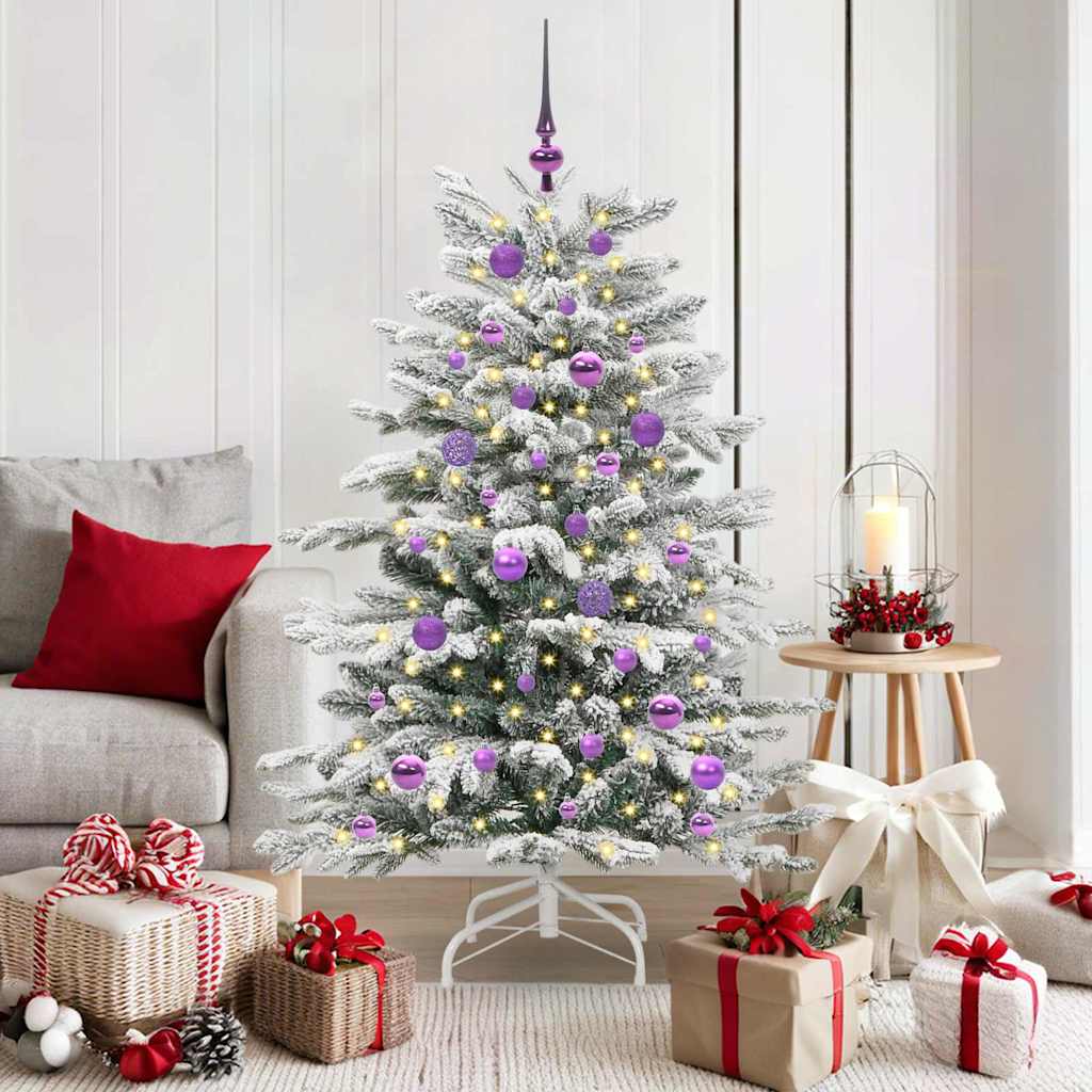 Künstlicher Weihnachtsbaum Klappbar Beschneit