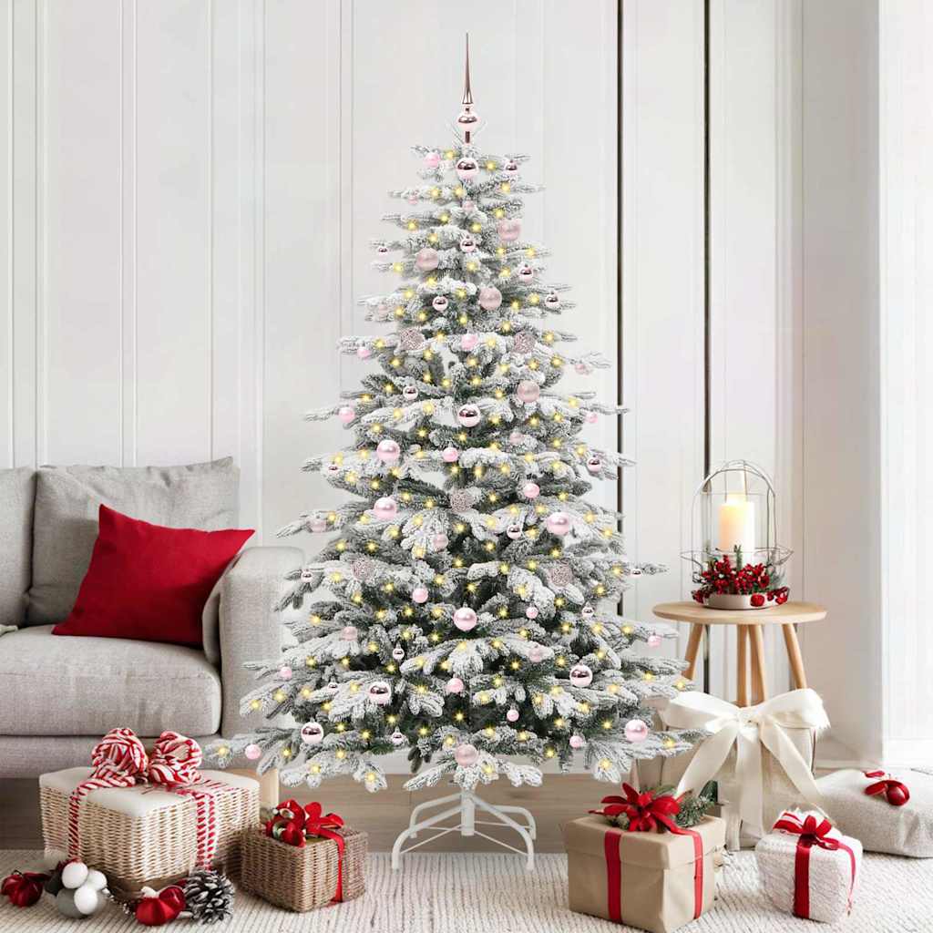 Künstlicher Weihnachtsbaum Klappbar Beschneit