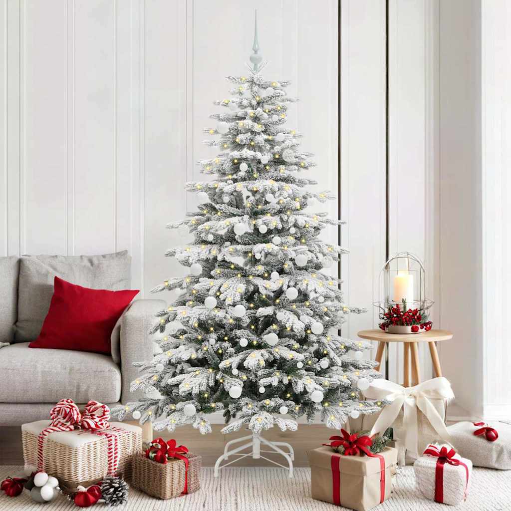 Künstlicher Weihnachtsbaum Klappbar Beschneit