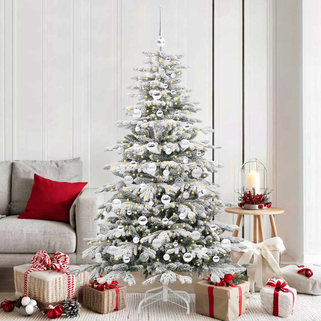 Künstlicher Weihnachtsbaum Klappbar Beschneit