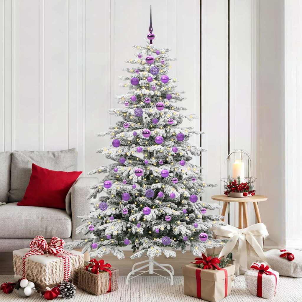 Künstlicher Weihnachtsbaum Klappbar Beschneit
