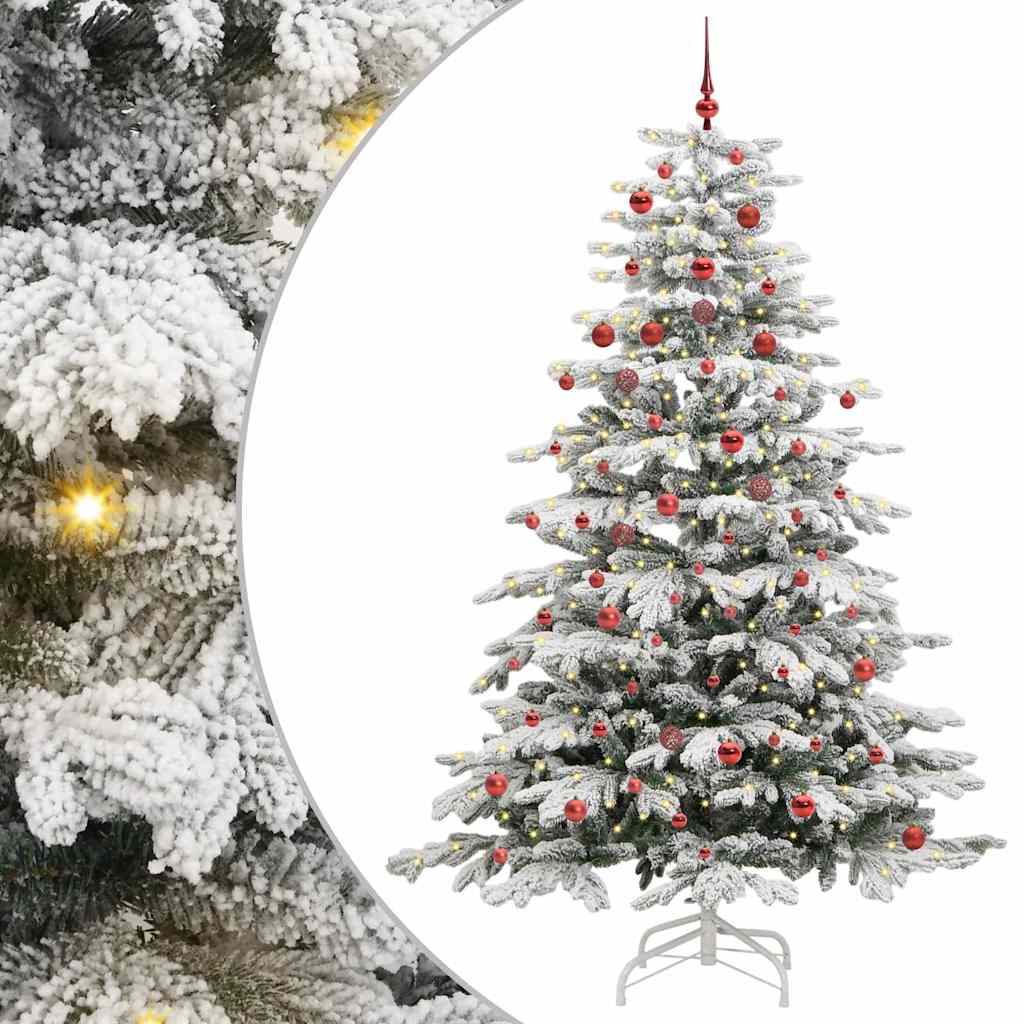 Künstlicher Weihnachtsbaum Klappbar Beschneit