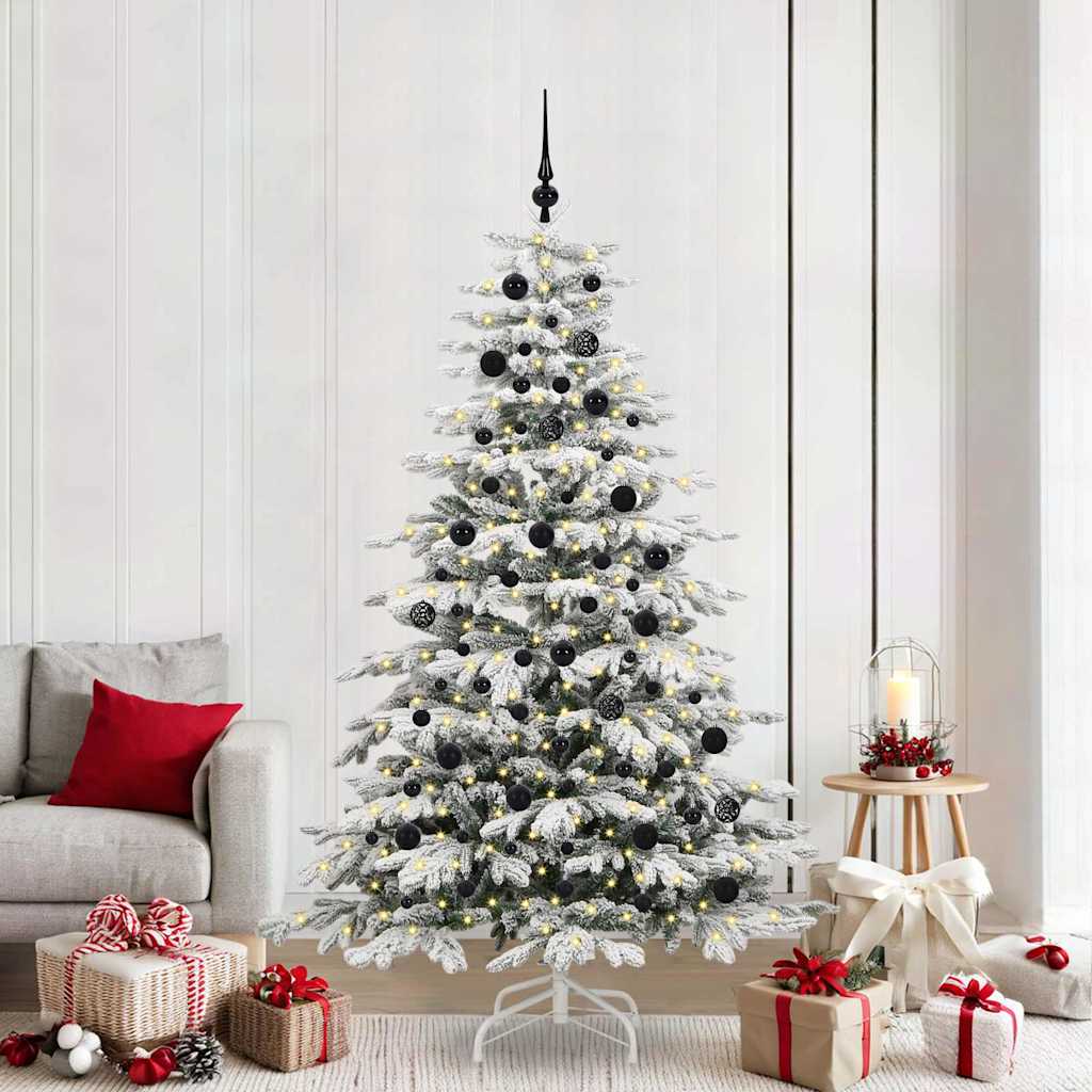 Künstlicher Weihnachtsbaum Klappbar Beschneit