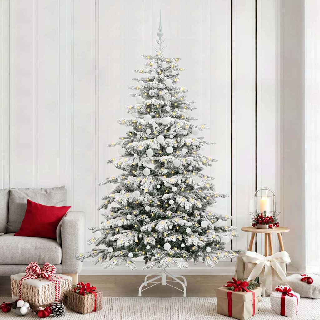 Künstlicher Weihnachtsbaum Klappbar Beschneit