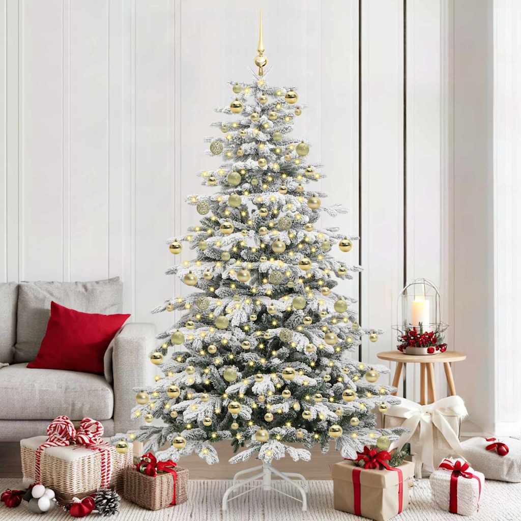 Künstlicher Weihnachtsbaum Klappbar Beschneit