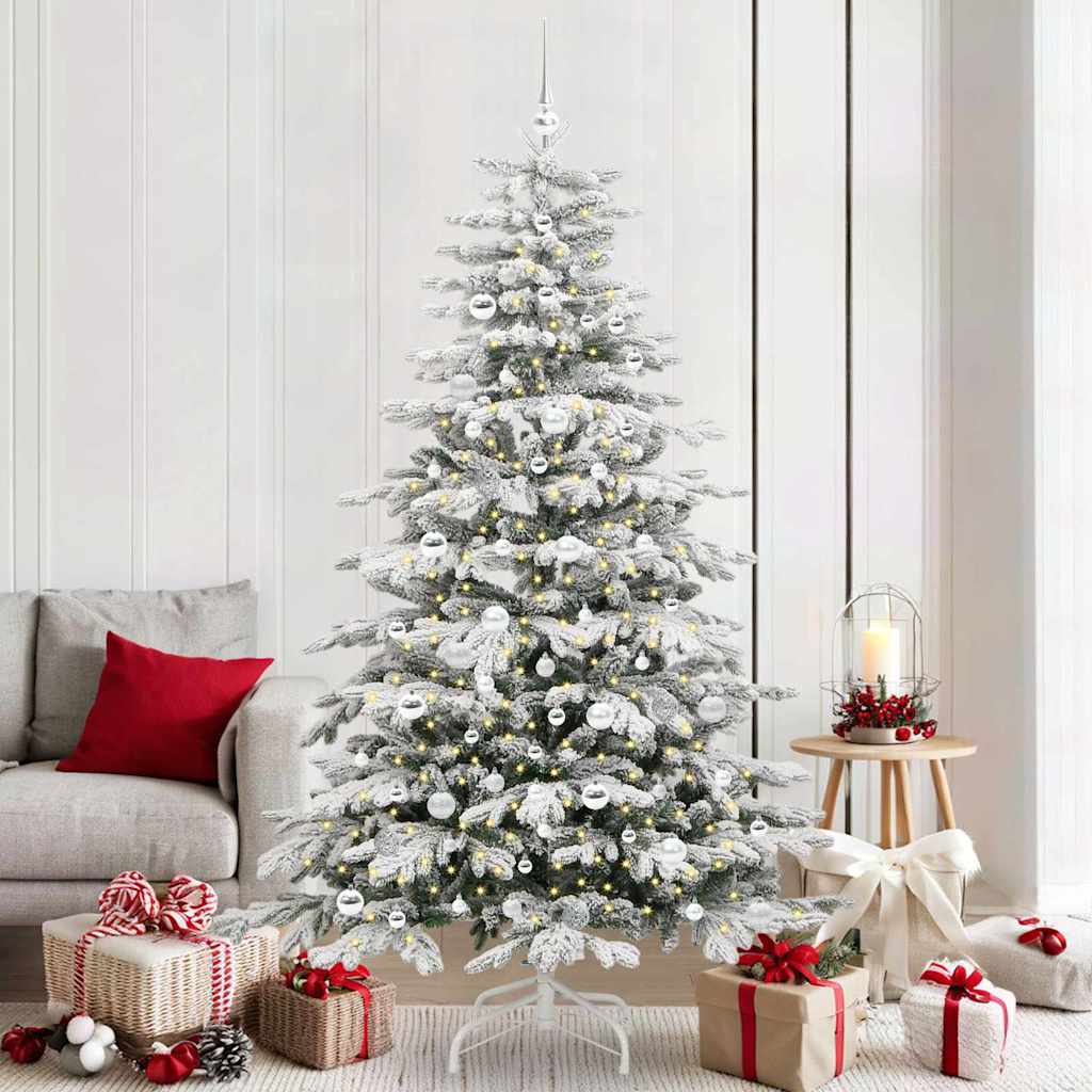 Künstlicher Weihnachtsbaum Klappbar Beschneit